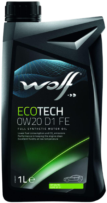 Моторное масло Wolf EcoTech 0W-20 D1 FE, 1л 
